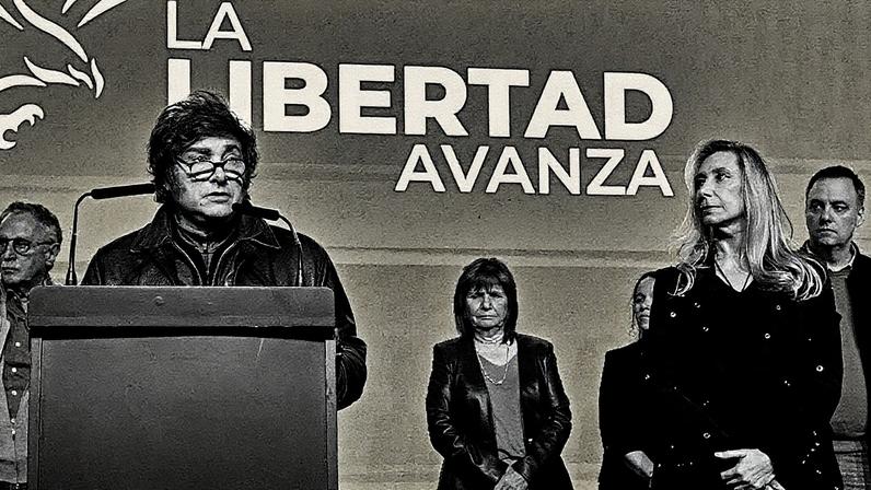 Presidente Javier Milei discursa após a derrota nas eleições legislativas da província de Buenos Aires (Foto: Reprodução)