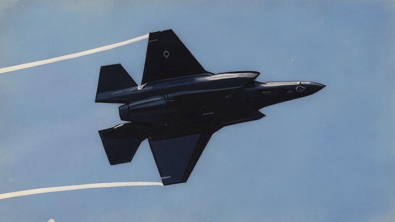 The UK is buying 12 F-35A fighter jets with the intention of joining Nato’s ‘nuclear mission’. Photograph: Benôît Tessier/Reuters