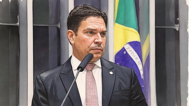 Deputado federal Alexandre Ramagem em evento na Câmara dos Deputados (Foto: Reprodução)