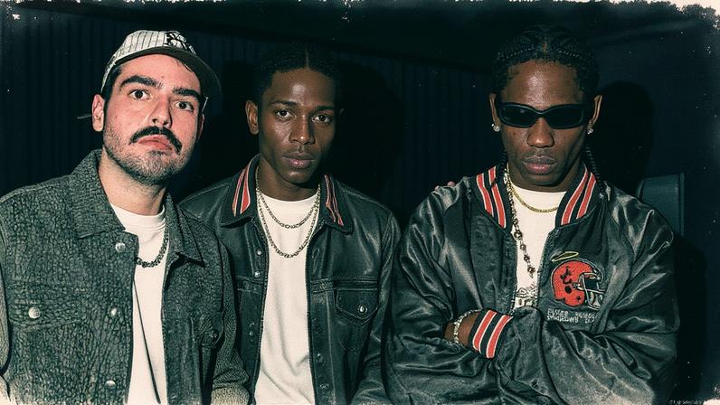 João Silva e Travis Scott posam juntos em uma foto (Foto: Reprodução)