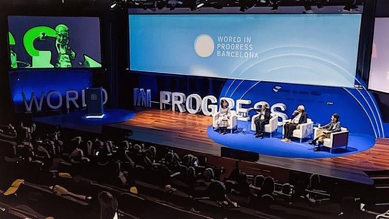 Mesa redonda sobre Oriente Próximo durante o World in Progress, em Barcelona, no dia 14 de outubro de 2024 (Foto: Reprodução)