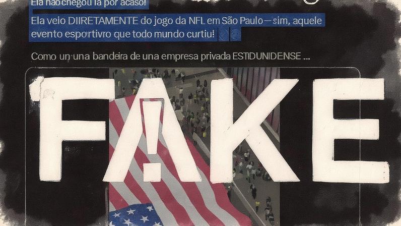 Órgãos desmentem uso de bandeira da NFL em manifestação (Foto: Reprodução)