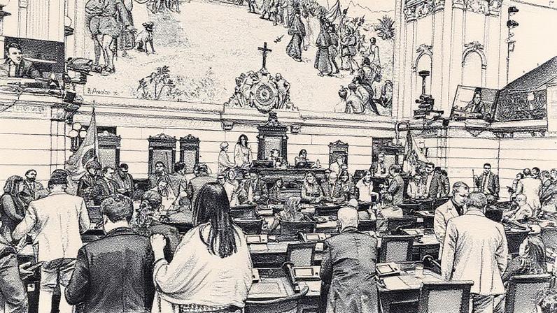 Vereadores participam da 52ª sessão ordinária na Câmara do Rio (Foto: Reprodução)