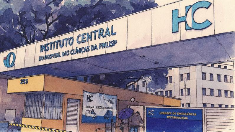 Fachada do Hospital das Clínicas da FMUSP (Foto: Reprodução)
