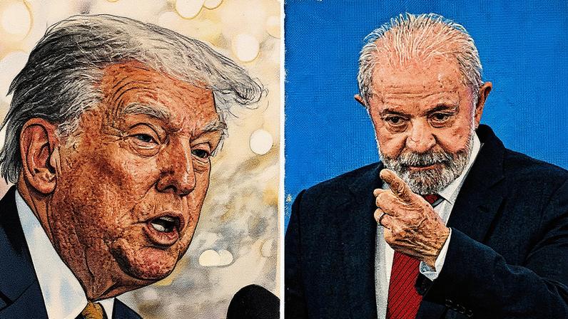 Presidentes Donald Trump e Lula em montagem (Foto: Reprodução)