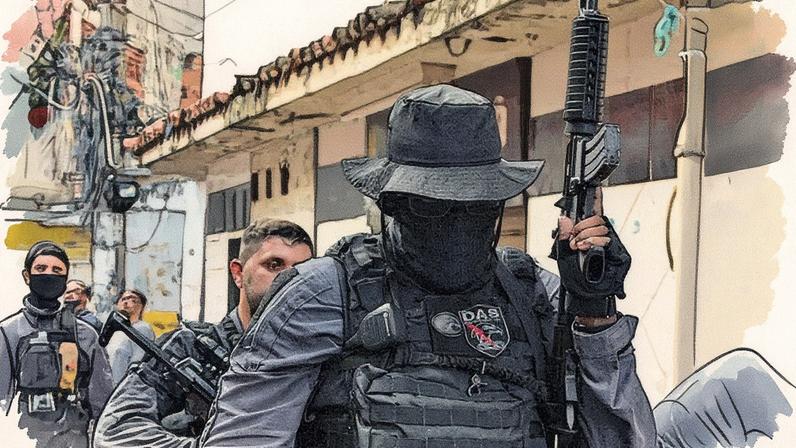Policiais civis realizam operação na Favela do Jacarezinho (Foto: Reprodução)