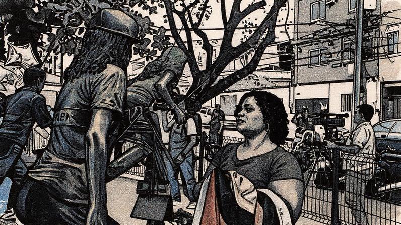 Ato em homenagem às vítimas de massacre em Realengo (Foto: Reprodução)