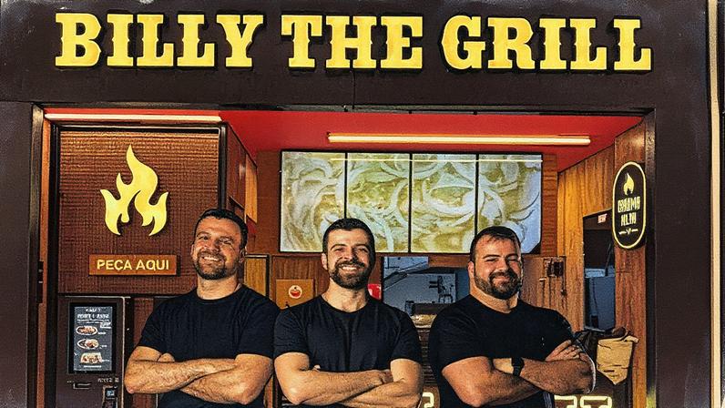 Luiz Henrique Costa, Luiz Felipe Costa e Luiz Sérgio Costa, fundadores da franquia Billy The Grill (Foto: Reprodução)