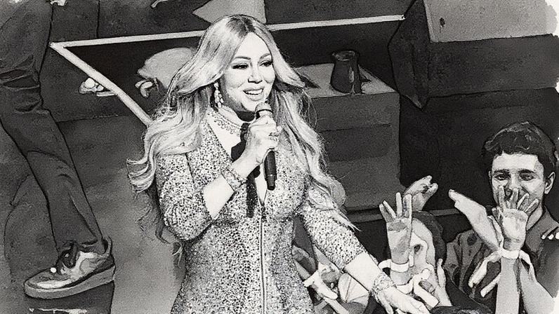 Mariah Carey no palco do MTV Video Music Awards 2025 (Foto: Reprodução)