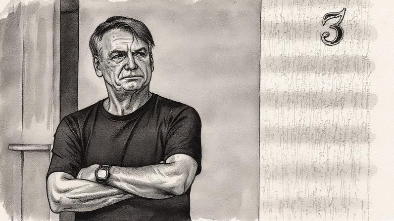 Ex-presidente Jair Bolsonaro cumpre prisão domiciliar em Brasília (Foto: Reprodução)