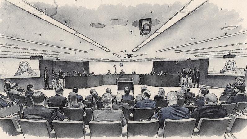 Primeira turma do Supremo Tribunal Federal (STF) durante a condenação do ex-presidente Jair Bolsonaro (Foto: Reprodução)