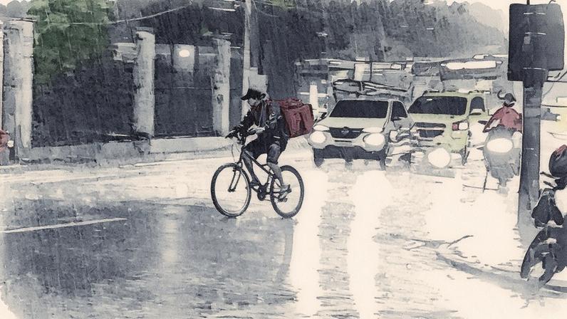 Concentração de chuvas na Zona Norte, em área do Alto da Boa Vista (Foto: Reprodução)