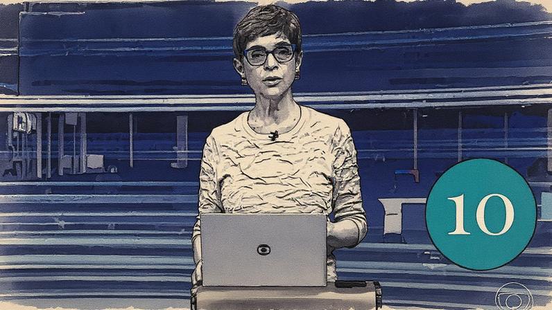Renata Lo Prete apresenta o 'Jornal da Globo' com cobertura do julgamento no STF (Foto: Reprodução)