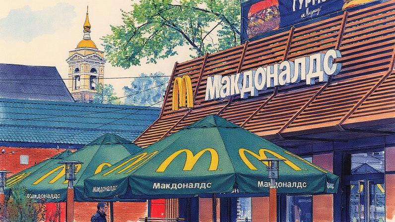 McDonald's em um mercado que representa a influência do soft power dos EUA, com destaque para a Rússia (Foto: Reprodução)