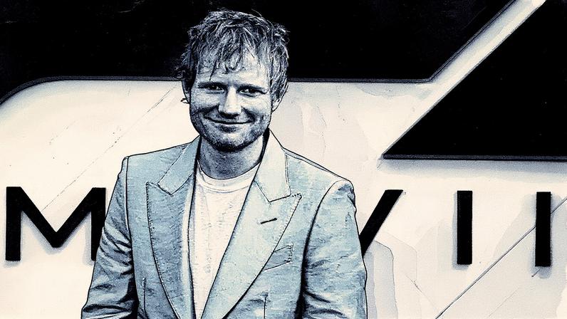 Cantor Ed Sheeran no evento de estreia europeia de 'F1: A Película' em Londres (Foto: Reprodução)