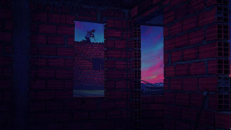 Reforma de casas em andamento (Foto: Reprodução)