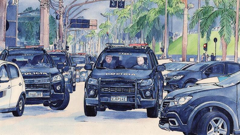 Policiais da capital realizam operação no litoral sul em busca de responsáveis pela morte de Fontes (Foto: Reprodução)