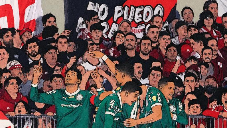 Gustavo Gomez marca o primeiro gol do Palmeiras no início da partida (Foto: Reprodução)