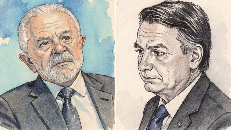 Presidente Lula e ex-presidente Jair Bolsonaro em evento (Foto: Reprodução)