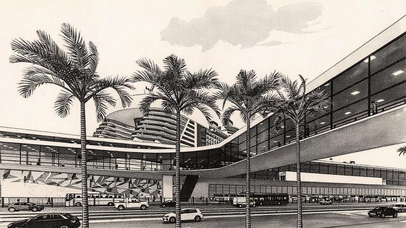 Modelo 3D do futuro terminal de passageiros do Porto de Santos (Foto: Reprodução)