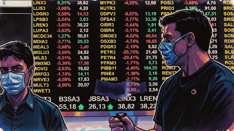 Painel da B3, a bolsa de valores brasileira (Foto: Reprodução)