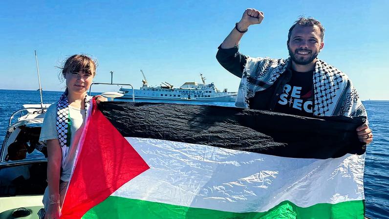 Thiago Ávila e Greta Thunberg defendem a população palestina (Foto: Reprodução)