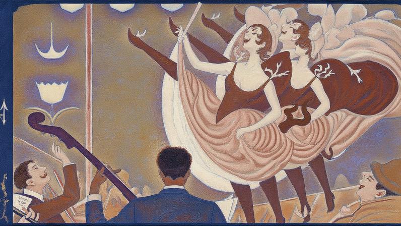 Obra "Le Chahut" de Georges Seurat, datada de 1889-90, em exibição na National Gallery (Foto: Reprodução)