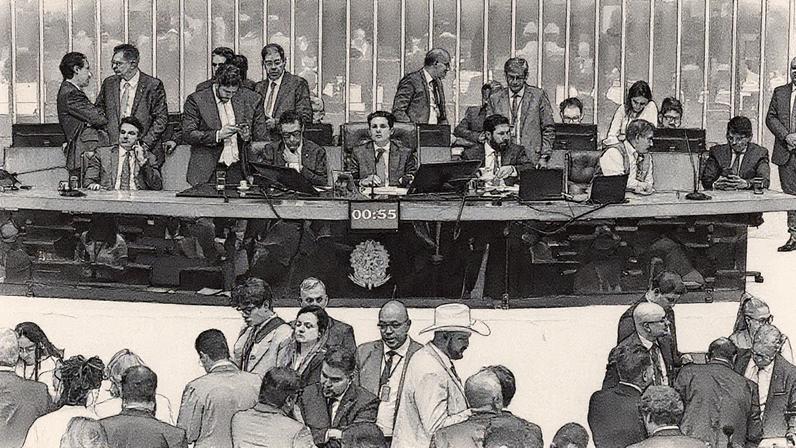 Câmara dos Deputados durante a votação da PEC da Blindagem (Foto: Reprodução)