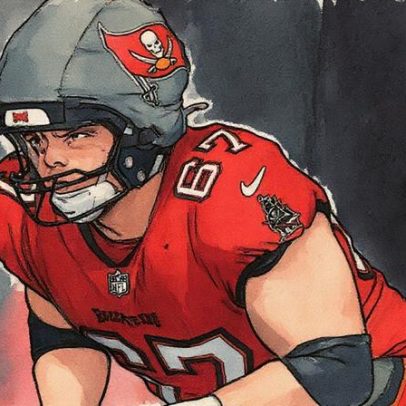 Buccaneers e Luke Goedeke fecham extensão de contrato de quatro anos e R$ 90 milhões