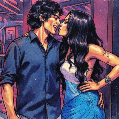 Vanessa Lopes e Lucas Mamede trocam beijos em SP