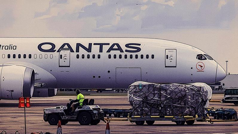 Qantas plane sits on the tarmac of an airport runway, with a cart of luggage being transported alongside it A woman who lives in the UK flew to Sydney on Thai Airways without issue but was not allowed to board her connecting Qantas flight to New Zealand. Photograph: Jessica Hromas/The Guardian