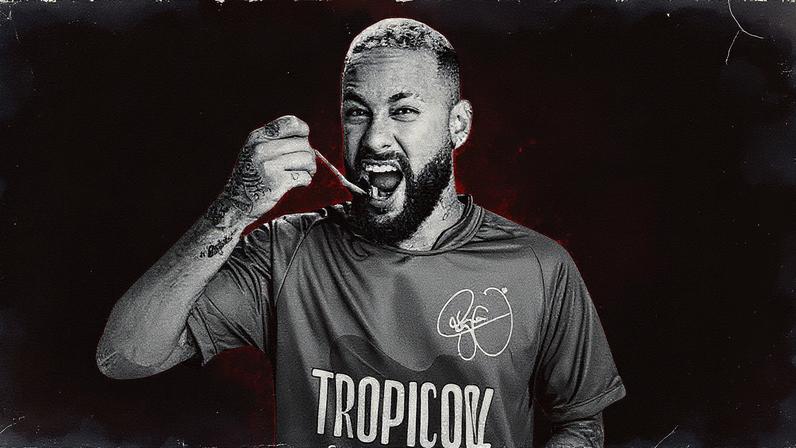 Neymar Jr. é embaixador da marca Tropicool, atuando tanto no exterior quanto no Brasil (Foto: Reprodução)