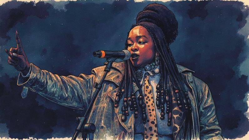 Rapper Lauryn Hill se apresenta no festival The Town 2025 (Foto: Reprodução)