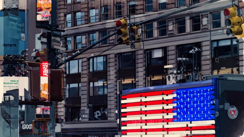 Informações sobre as ações da Meta no Nasdaq MarketSite em Nova York, EUA, em 3 de fevereiro de 2022, destacando oscilações extremas nos preços das ações do setor de tecnologia (Foto: Reprodução)