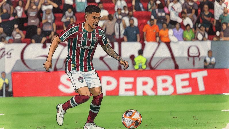 Riquelme Felipe, jogador do Fluminense, em campo (Foto: Reprodução)