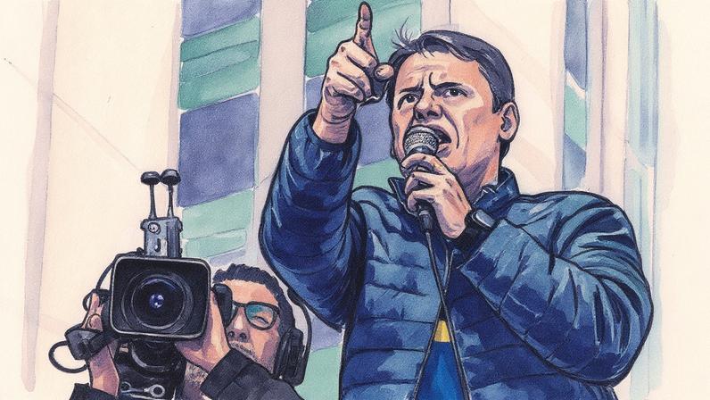 Tarcísio de Freitas faz discurso na Avenida Paulista durante o desfile de 7 de setembro (Foto: Reprodução)