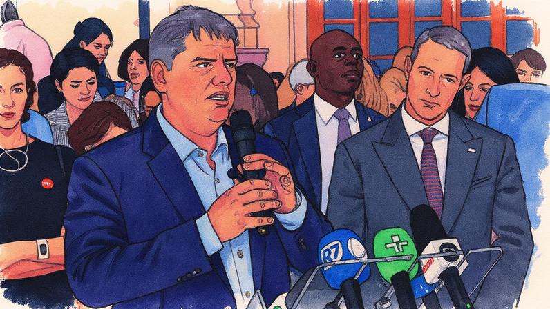 Governador e secretário de Segurança Pública durante evento oficial (Foto: Reprodução)