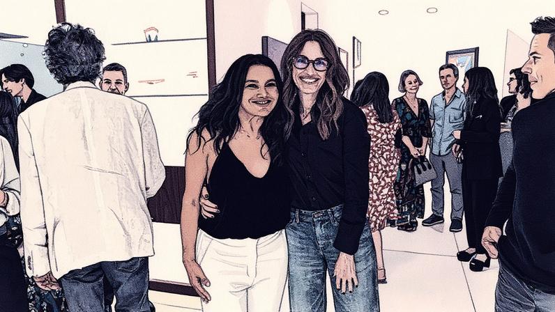 Dira Paes e Julia Roberts posam juntas em Los Angeles (Foto: Reprodução)