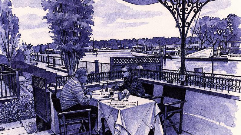 Restaurante em Greenwich, atraindo a atenção de milionários que buscam proximidade com Nova York (Foto: Reprodução)