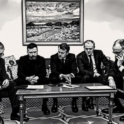 Kunstpalast de Düsseldorf revela foto histórica de líderes em reunião de coalizão