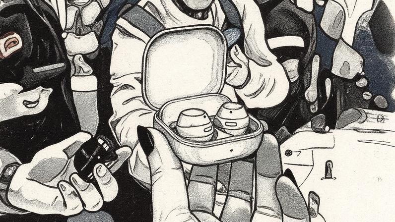 Fones de ouvido Galaxy Buds Core na cor branca (Foto: Reprodução)