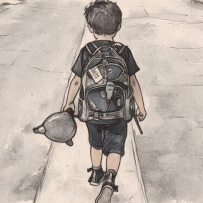 Menino nos EUA celebra nove anos de amor pela sua mochila inseparável