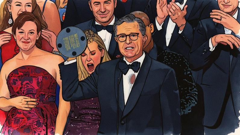 Stephen Colbert vence o Emmy de melhor talk show pelo 'The Late Show' (Foto: Reprodução)