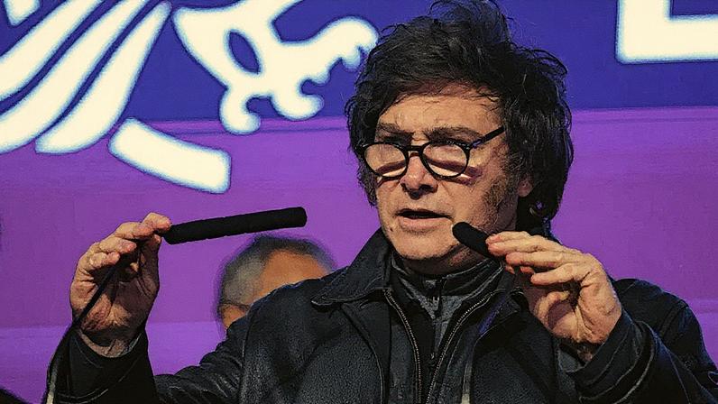 Presidente argentino, Javier Milei, em evento público (Foto: Reprodução)