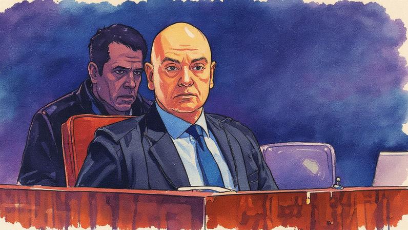 Alexandre de Moraes durante o segundo dia de julgamento no Supremo Tribunal Federal (STF) (Foto: Reprodução)