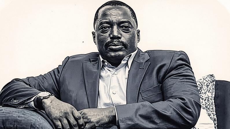 Joseph Kabila, expresidente de la República Democrática del Congo, en una imagen de 2015 en su residencia de Kinshasa.