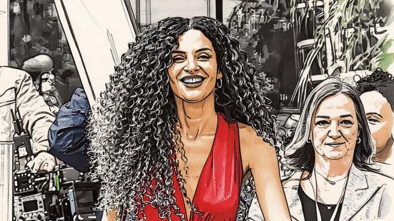 Gabriela Loran usa aplique no cabelo para interpretar Viviane na novela 'Três Graças' (Foto: Reprodução)