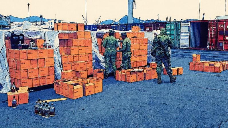 Marinos no porto de Manzanillo em 22 de julho de 2023 (Foto: Reprodução)