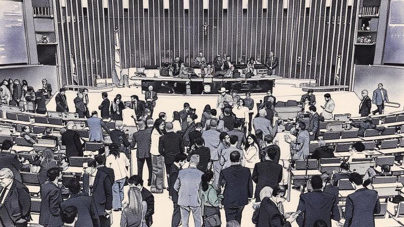 Plenário da Câmara dos Deputados durante votação da PEC da Blindagem (Foto: Reprodução)