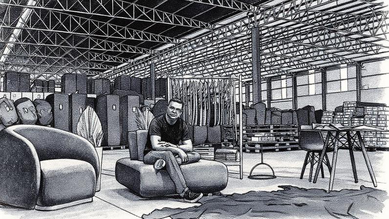 Hugo Batista, da Mundo Móveis, destaca que a indústria moveleira costumava lançar três produtos por ano, enquanto sua empresa começou a lançar dois por dia (Foto: Reprodução)